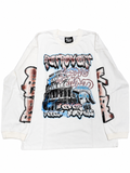 Retrovert Long Sleeve Graphic Tee White Y2K Streetwear Spartan Colosseum