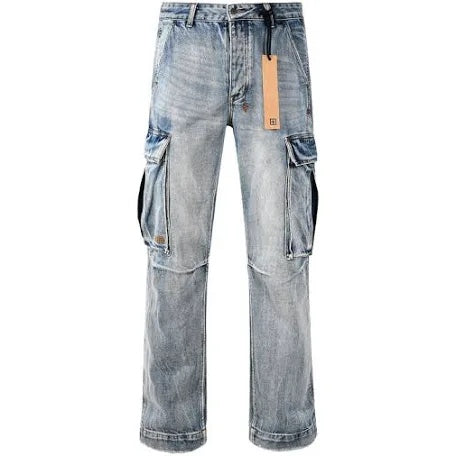 Ksubi Denim Light Wash Cargo Pants