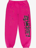 SP5DER logo-print "Magenta" track pants