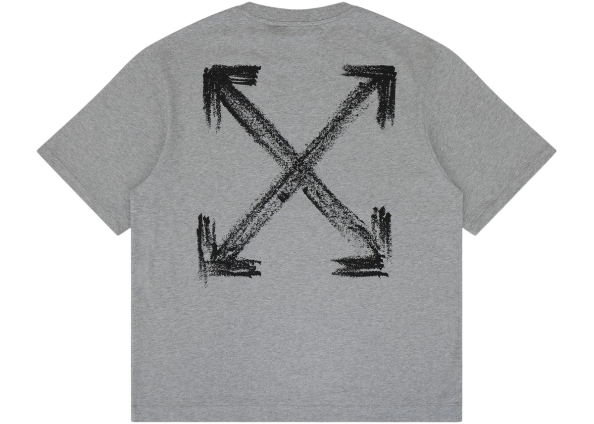 OFF-WHITE Chalk Arrow Skate Fit Tee Heather Grey