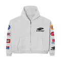 Bottega Desires Patches Zip Up Hoodie