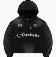 Bravest Studios Balkan Zip Up Hoodie Vintage Black
