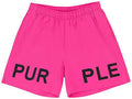 Purple elasticated waistband shorts pink