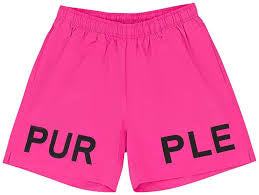 Purple elasticated waistband shorts pink