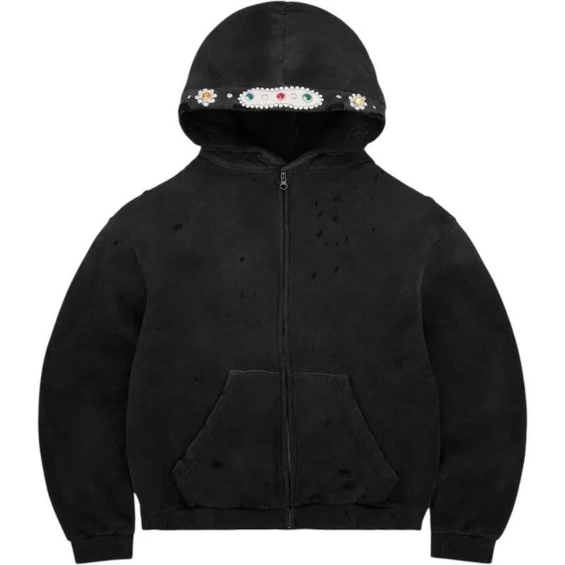 Bravest Studios Sapphire Zip Up Hoodie Black