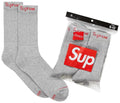 Supreme x Hanes Crew Socks (4 Pack) 'Heather Grey'