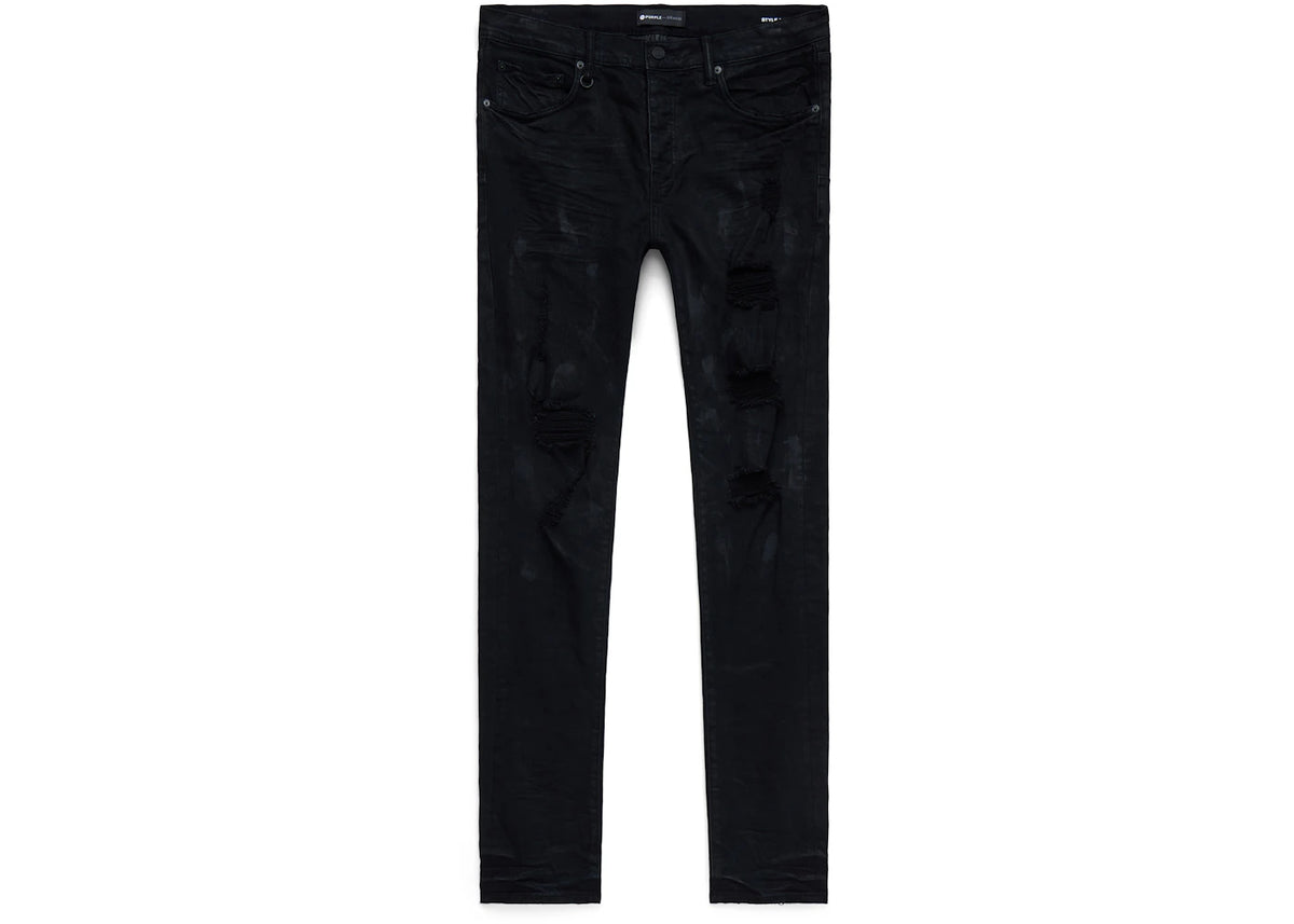 Purple Brand Black Oil Spill Jean Black