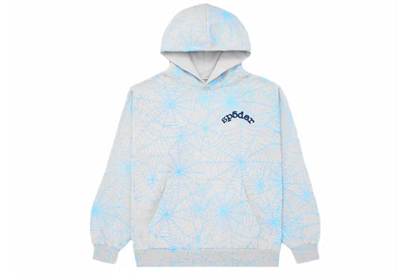Sp5der AOP Web Hoodie Heather Grey