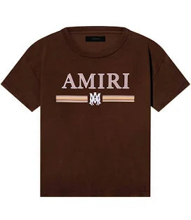 Amiri MA Bar Logo Tee Brown